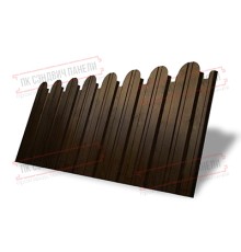 Профнастил фигурный С10 - 0,45 Окрас - Б, Двухсторонний Print Elite Antique Wood.