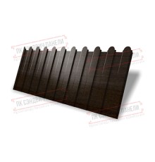 Профнастил фигурный C8 - 0,45 Print Elite Coffee Wood.