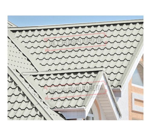 Планка конька плоского 190х190х2000 ПЭ-9002-0.5
