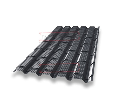 Металлочерепица Монкатта RAL7024 Quarzit Pro Matt-0,5