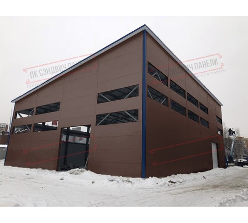 Сэндвич панели стеновые с пенополиуретаном, ширина 1000 мм, толщина 200 мм, 0.5/0.5, RAL8017