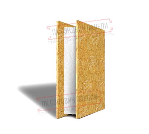 СИП-панель ОСП ППС 2800 х 1250 х 124 мм, цена за панель