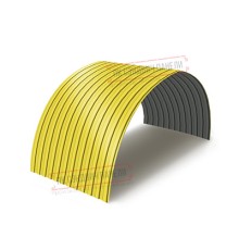 Профнастил МП10ПГ-0.5, Ширина-1100, Полиэстер RAL1018